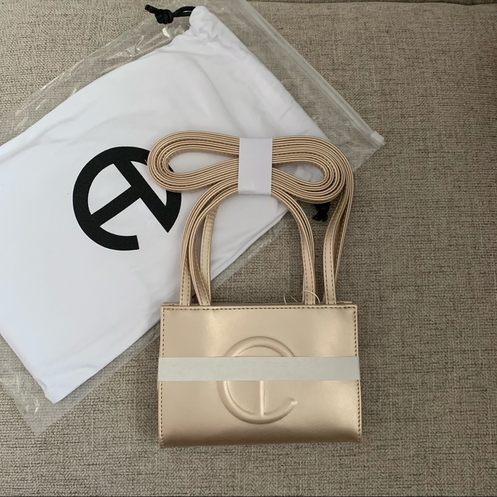 *NWT* Telfar Small Gold Shopping Bag